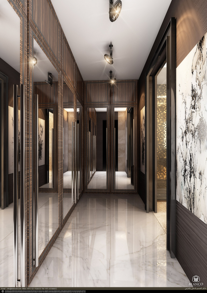 التصميم الداخلي لغرفة الملابس